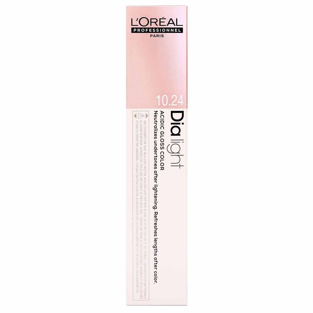 L'Oréal Professionnel Dia Light Demi Permanent Hair Colour 10.24 in 10.24 Lightest Iridescent Copper Blonde, 50ml