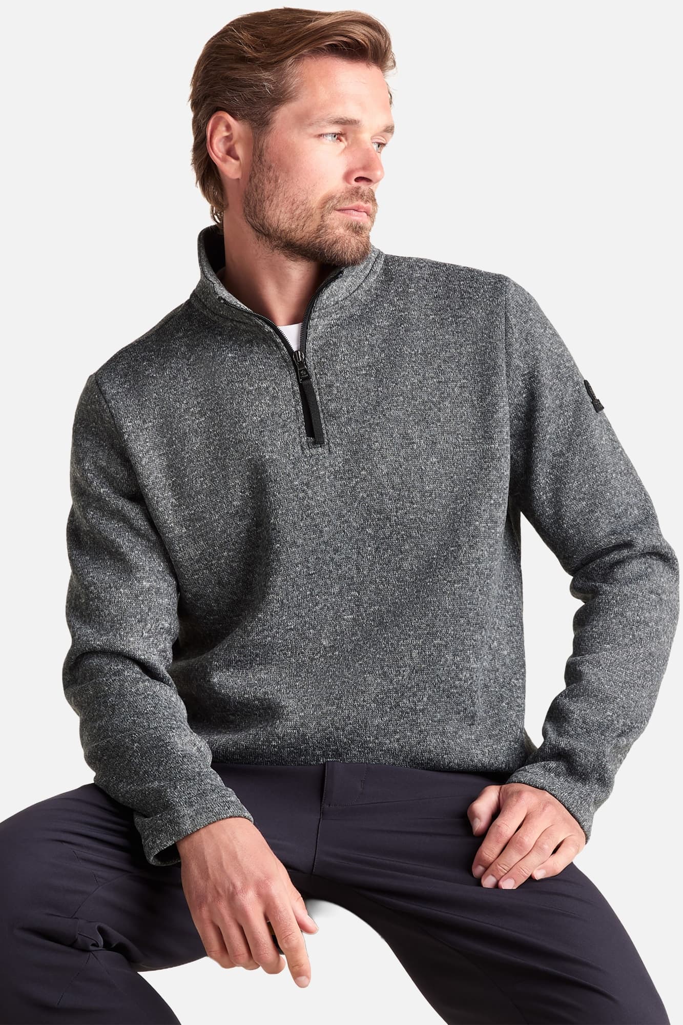 Pearson Knitlook Fleece Zipneck