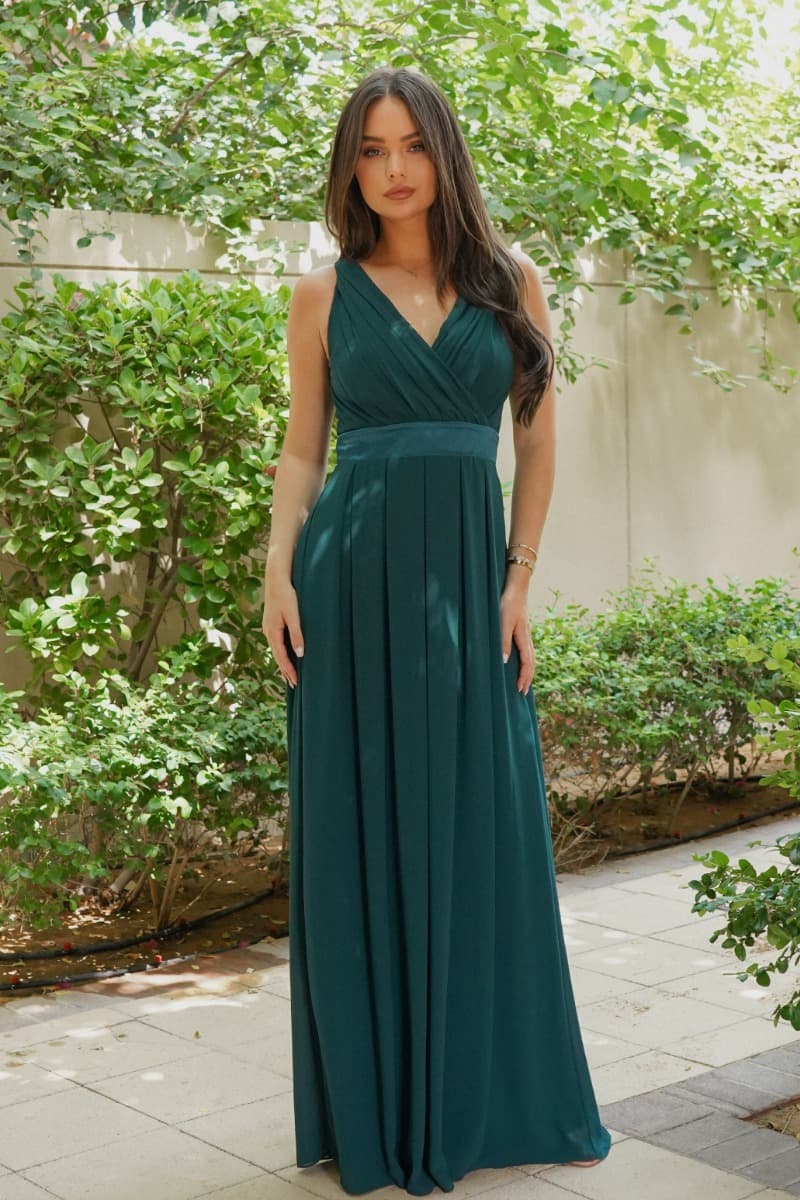 TFNC Kily Forest Green Maxi Dress
