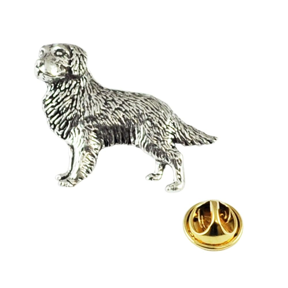 Golden Retriever Dog Pewter Lapel Pin Badge