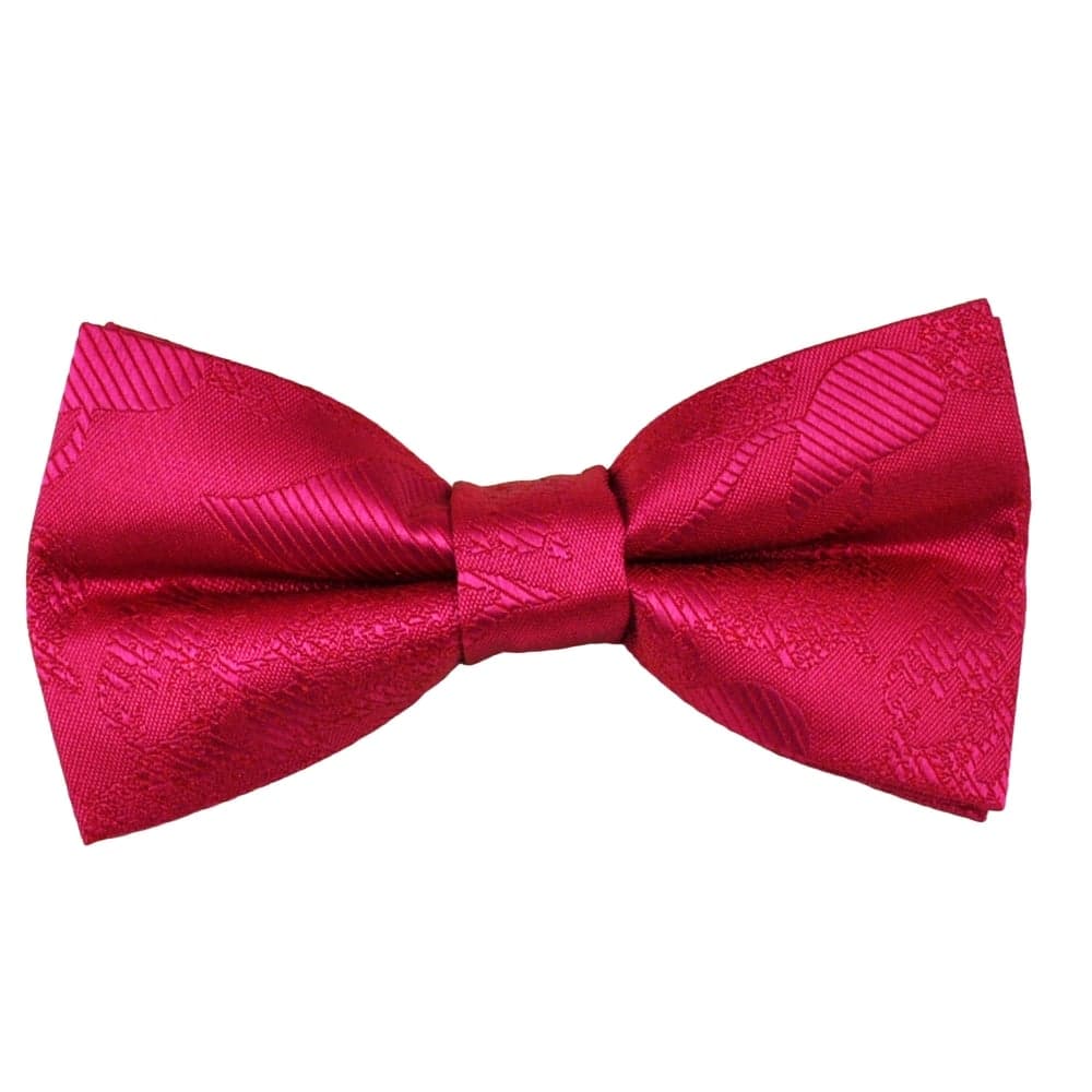 Lipstick Pink Paisley Patterned Boys Bow Tie