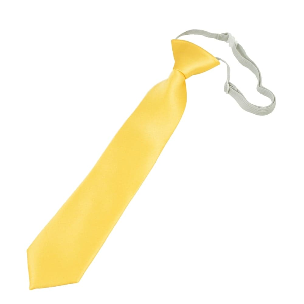 Plain Pale Lemon Yellow Boys Tie - 6 Months to 4 Years