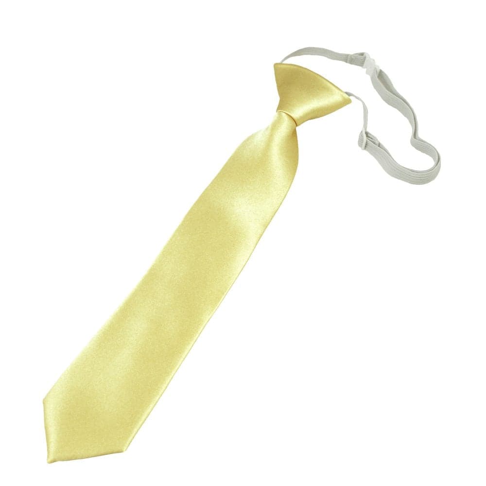 Plain Pale Lemon Yellow Boys Tie - 6 Months to 4 Years