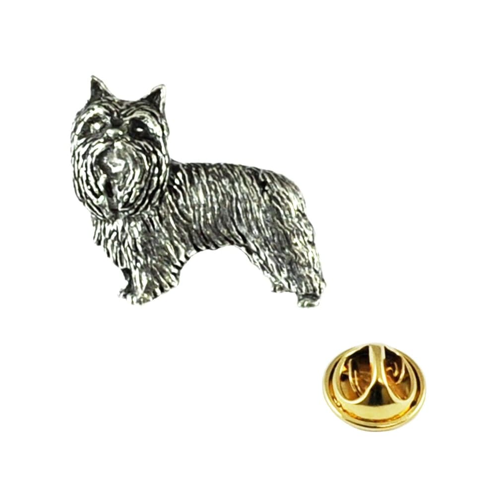 Yorkshire Terrier Dog Pewter Lapel Pin Badge