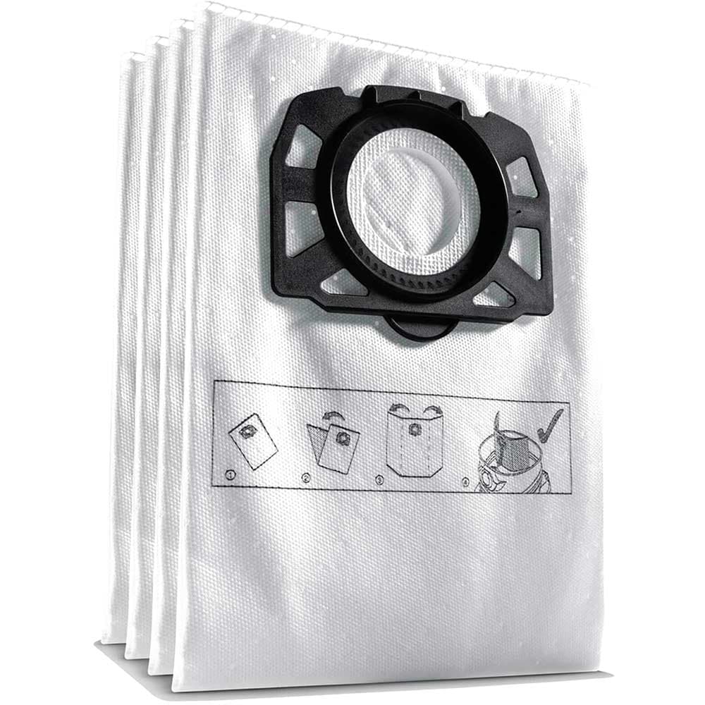 Karcher Fleece Filter Dust Bags for WD 4, 5 and 6 Premium Vacuum Cleaners