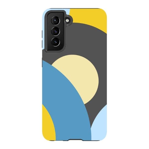 Blue Retro Print Samsung Tough Case Samsung Galaxy S21