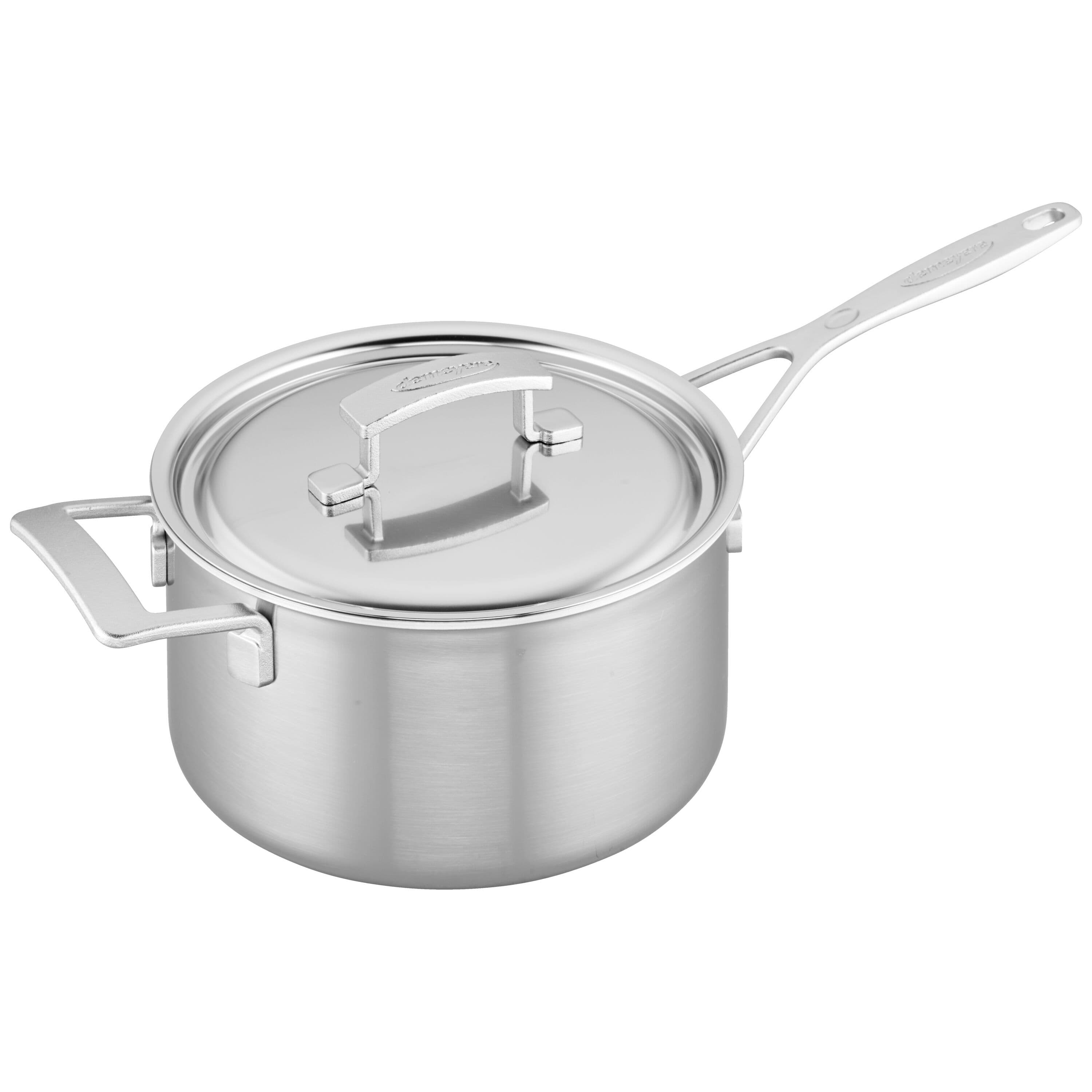 Demeyere Industry 5 22 cm 18/10 Stainless Steel Saucepan with lid silver